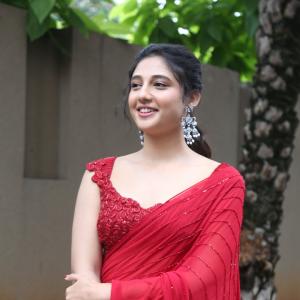 Ritika Nayak Dazzles in Elegant Red Saree with Modern Charm