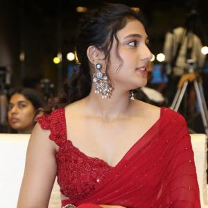 Ritika Nayak Dazzles in Elegant Red Saree with Modern Charm