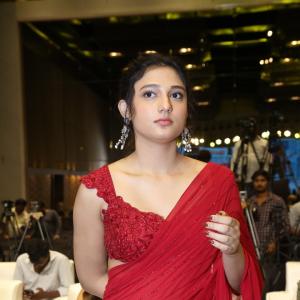 Ritika Nayak Dazzles in Elegant Red Saree with Modern Charm