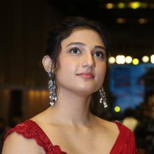 Ritika Nayak Dazzles in Elegant Red Saree with Modern Charm