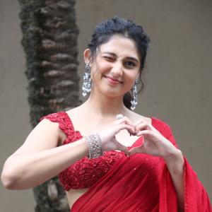 Ritika Nayak Dazzles in Elegant Red Saree with Modern Charm