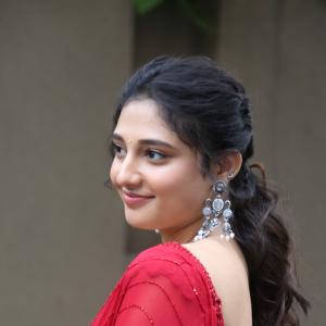 Ritika Nayak Dazzles in Elegant Red Saree with Modern Charm
