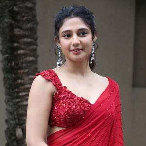 Ritika Nayak Dazzles in Elegant Red Saree with Modern Charm