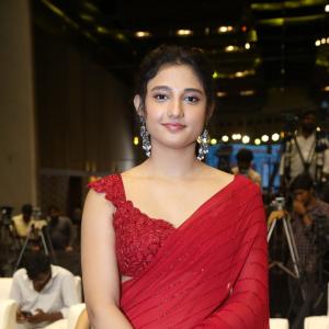 Ritika Nayak Dazzles in Elegant Red Saree with Modern Charm