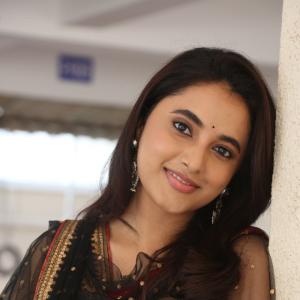 Priyanka Arul Mohan in Black and Gold Traditional Outfit | Elegant Look