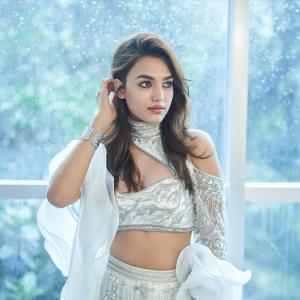 Vidhi Yadav looks stunning in silver white lehenga