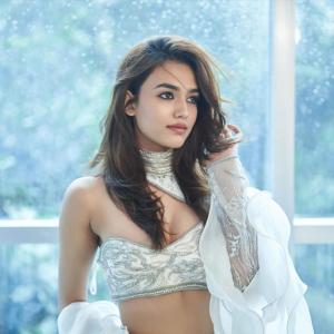 Vidhi Yadav looks stunning in silver white lehenga