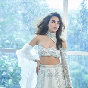 Vidhi Yadav looks stunning in silver white lehenga