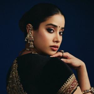 Janhvi Kapoor Radiates Royal Elegance in Blue Saree and Traditional Jewelry
