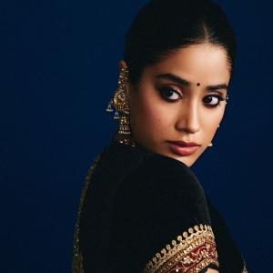 Janhvi Kapoor Radiates Royal Elegance in Blue Saree and Traditional Jewelry