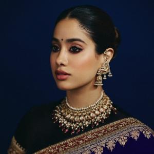 Janhvi Kapoor Radiates Royal Elegance in Blue Saree and Traditional Jewelry
