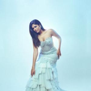 Faria Abdullah Shines in Glamorous Strapless Gown Photoshoot