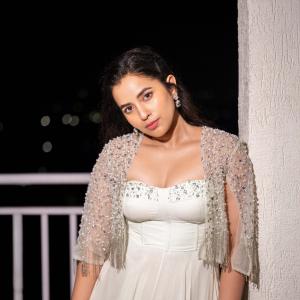 Komalee Prasad Radiates Elegance in White Embellished Outfit
