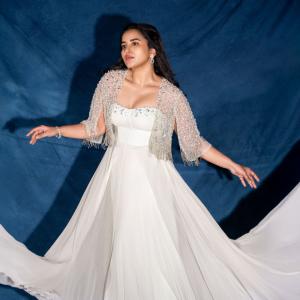 Komalee Prasad Radiates Elegance in White Embellished Outfit