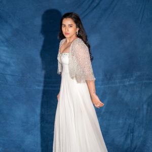 Komalee Prasad Radiates Elegance in White Embellished Outfit