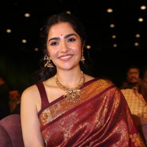 Rukmini Vasanth Shines in Traditional Saree at Film Event