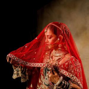 Elegant Indian Bridal Look of Avika Gor in Red Lehenga with Traditional Jewelry