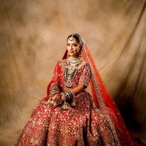 Elegant Indian Bridal Look of Avika Gor in Red Lehenga with Traditional Jewelry