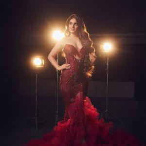 Nidhhi Agerwal Dazzles in Red Dress - A Glimpse of Glamour