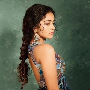 Anupama Parameswaran Stuns in Elegant Blue Floral Embroidered Anarkali