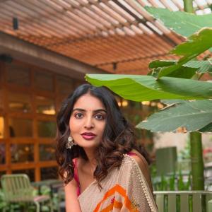 Actress Ananya Nagalla Radiates Elegance in a Vibrant Multicolor Saree