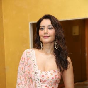 Raashi Khanna Looks Elegant in Pink Floral Saree at Telusu Kada Pre Release Event