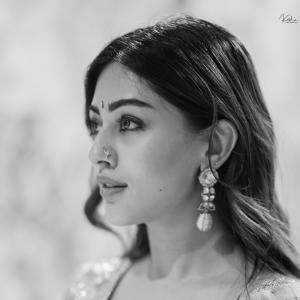 Anu Emmanuel Dazzles in Elegant Green Floral Saree