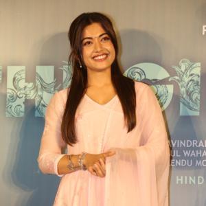 Rashmika Mandanna Shines in Elegant Pink Traditional Outfit at Event