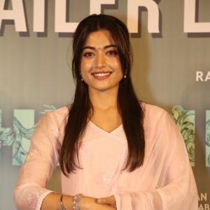 Rashmika Mandanna Shines in Elegant Pink Traditional Outfit at Event