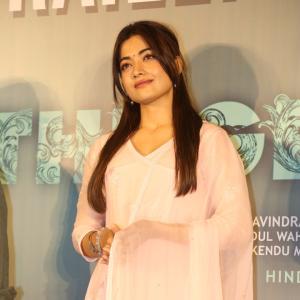 Rashmika Mandanna Shines in Elegant Pink Traditional Outfit at Event