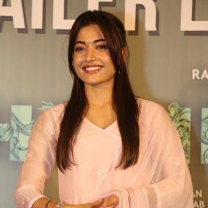 Rashmika Mandanna Shines in Elegant Pink Traditional Outfit at Event