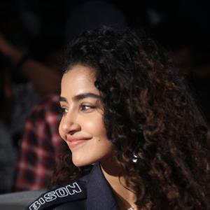 Actress Anupama Parameswaran in Stylish Navy Blue Outfit at Event