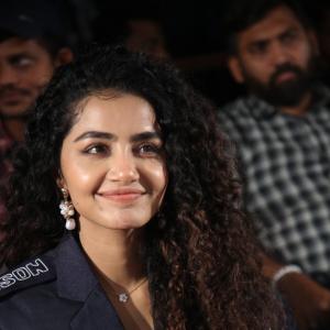 Actress Anupama Parameswaran in Stylish Navy Blue Outfit at Event