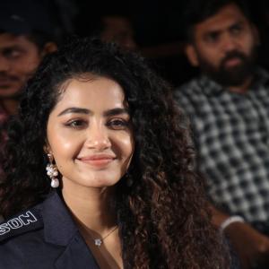 Actress Anupama Parameswaran in Stylish Navy Blue Outfit at Event