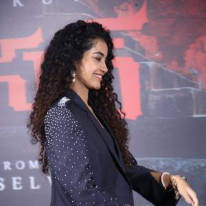 Actress Anupama Parameswaran in Stylish Navy Blue Outfit at Event