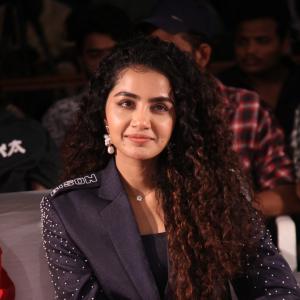 Actress Anupama Parameswaran in Stylish Navy Blue Outfit at Event