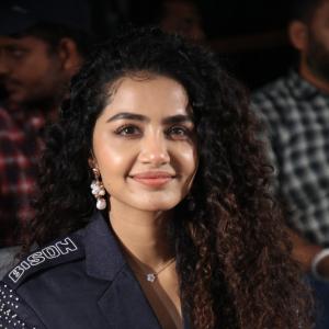 Actress Anupama Parameswaran in Stylish Navy Blue Outfit at Event