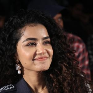 Actress Anupama Parameswaran in Stylish Navy Blue Outfit at Event