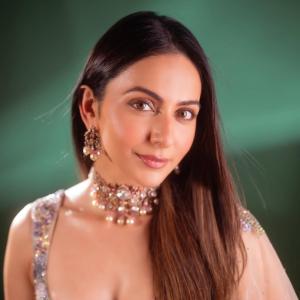 Rakul Preet Singh Dazzles in a Stunning Embellished Lehenga with Regal Elegance