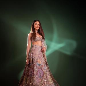 Rakul Preet Singh Dazzles in a Stunning Embellished Lehenga with Regal Elegance