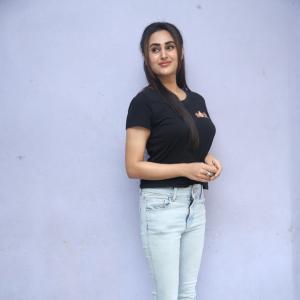 Archana Iyer Casual Look in Black T-Shirt and Denim Jeans