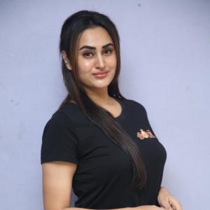 Archana Iyer Casual Look in Black T-Shirt and Denim Jeans