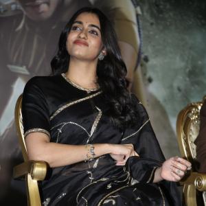 Manasa Chowdary Stuns In Elegant Black Saree With Golden Embroidery At Event