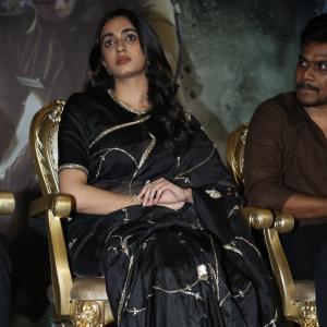 Manasa Chowdary Stuns In Elegant Black Saree With Golden Embroidery At Event