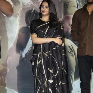 Manasa Chowdary Stuns In Elegant Black Saree With Golden Embroidery At Event