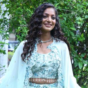 Monalisa Radiates Elegance In Pastel Blue Embroidered Lehenga