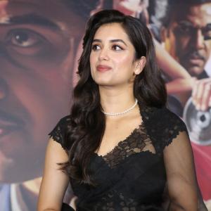 Bhagyashri Borse Looks Stunning in Elegant Black Saree at Event