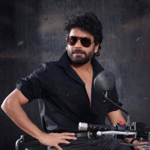 Nagarjuna’s Stylish Rugged Look on Royal Enfield Motorcycle