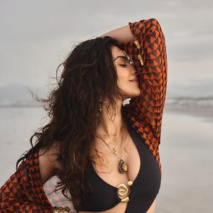 Rakul Preet Singh Stuns in Bold Beachwear Look with Black Cut-Out Outfit