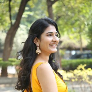 Amrutha Chowdary Shines in a Bright Yellow Saree | Elegant & Graceful Outdoor Photoshoot